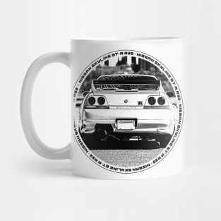 NISSAN SKYLINE GT-R R33 Black 'N White 4 Mug